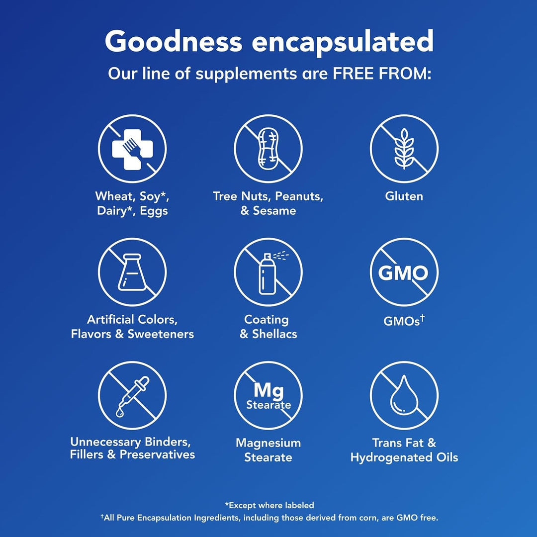 Pure Encapsulations ONE multivitamin dietary supplement for vision and cognitive support, showing 60 capsules in a bottle.