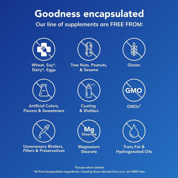 Pure Encapsulations ONE multivitamin dietary supplement for vision and cognitive support, showing 60 capsules in a bottle.