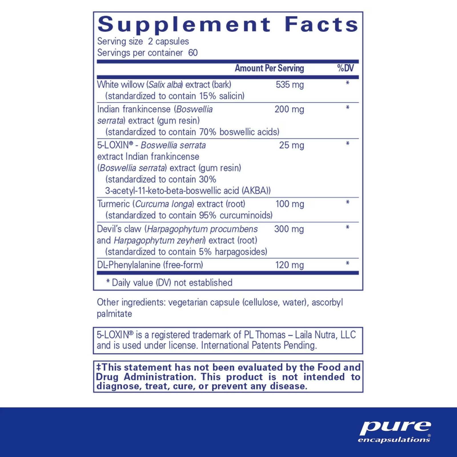 Pure Encapsulations Phyto Ultra Comfort dietary supplement bottle with 120 capsules supporting joint mobility and comfort.