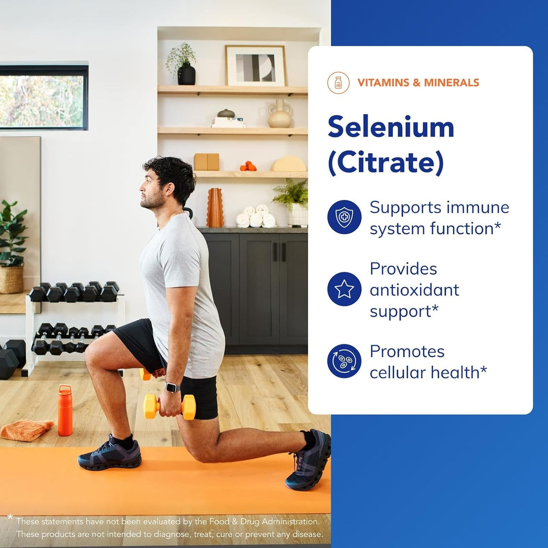 Pure Encapsulations Selenium Citrate dietary supplement bottles, 180 capsules for immune and cellular health.