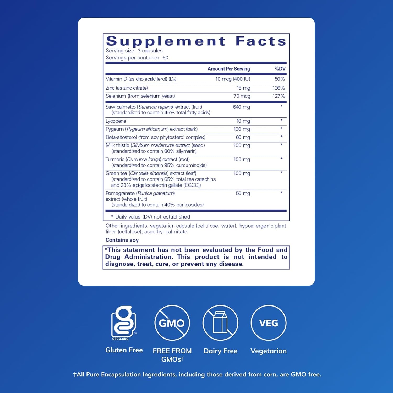 Pure Encapsulations SP Ultimate Supports Prostate Cellular Health dietary supplement in a bottle of 180 capsules.