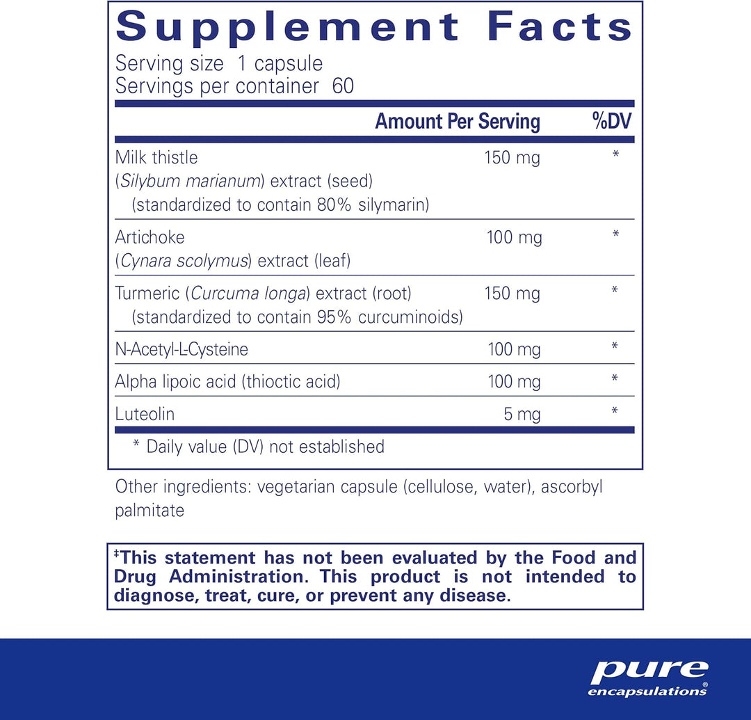 Pure Encapsulations LVR Formula supplement bottles featuring 60 capsules, supporting liver health and digestion.