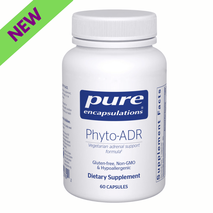 Pure Encapsulations Phyto-ADR digestive enzyme supplement in 60 capsules designed to support adrenal function.