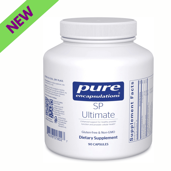 Pure Encapsulations SP Ultimate Prostate Cellular Support supplement bottle with 90 capsules, designed for digestive health and prostate support.