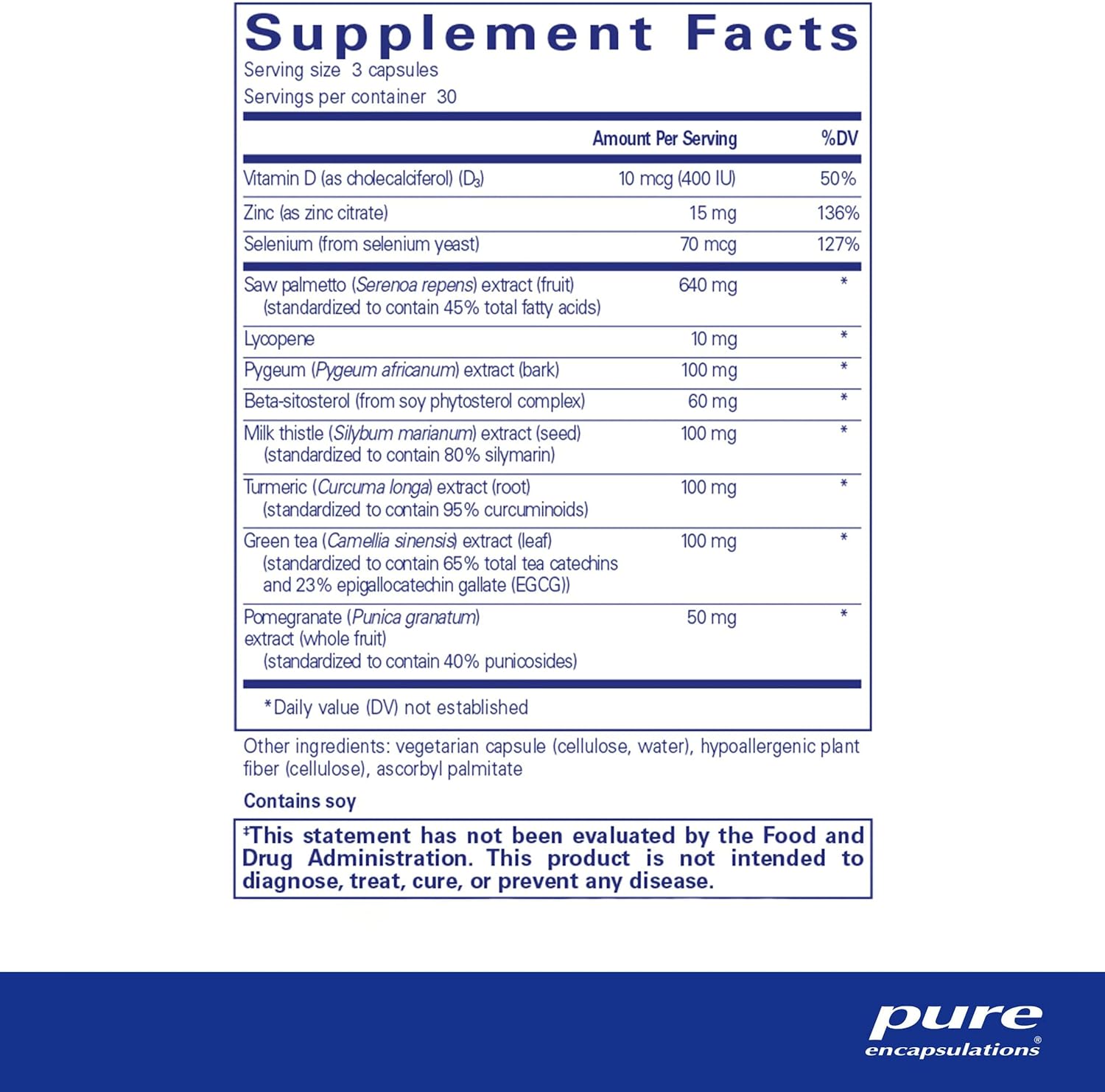 Pure Encapsulations SP Ultimate Prostate Cellular Support supplement bottle with 90 capsules, featuring digestive enzyme formula.