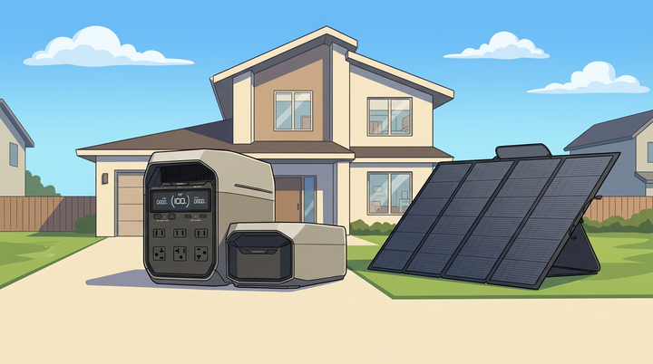 EcoFlow DELTA 3 Plus Portable Power Station + Smart Extra Battery + 400W Solar Panel Bundle