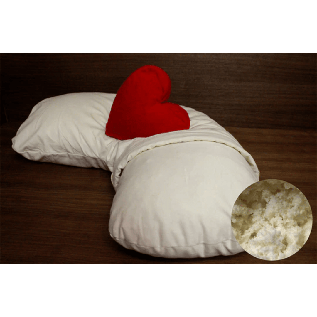 Soaring Heart Side Dreamer Pillow with shredded latex filling, designed for side sleepers, providing comfort and support.