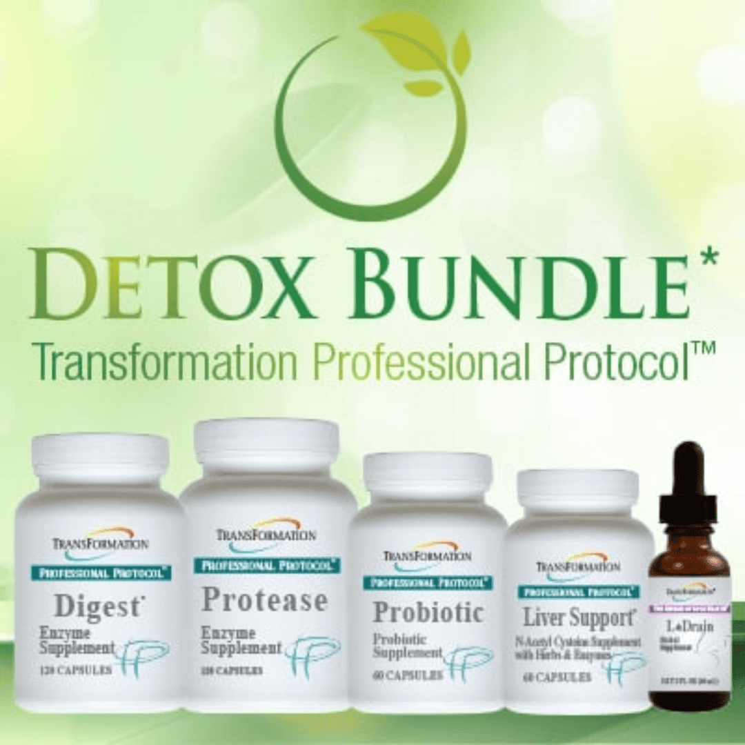 Transformation Enzymes Detox Supplement Bundle featuring TTP Professional Protocol for supporting detox and digestive health.