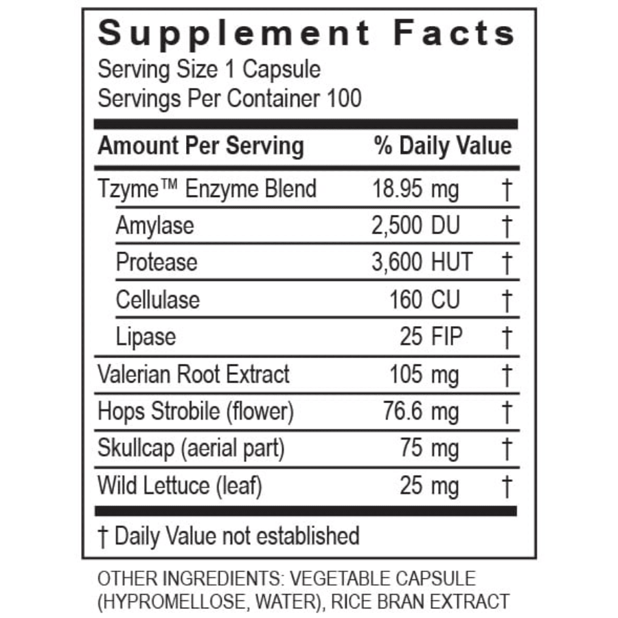 Transformation Enzymes CalmZyme Restful Sleep Stress Balance 100 Caps 10031 - POWER FIT SHOP — Powering Preparedness, Health &amp; Home