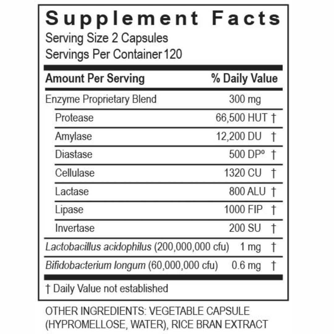 Transformation Enzymes DigestZyme 240, PureZyme 200 Caps, and Plantadophilus 90 Caps bottles for digestive health support.