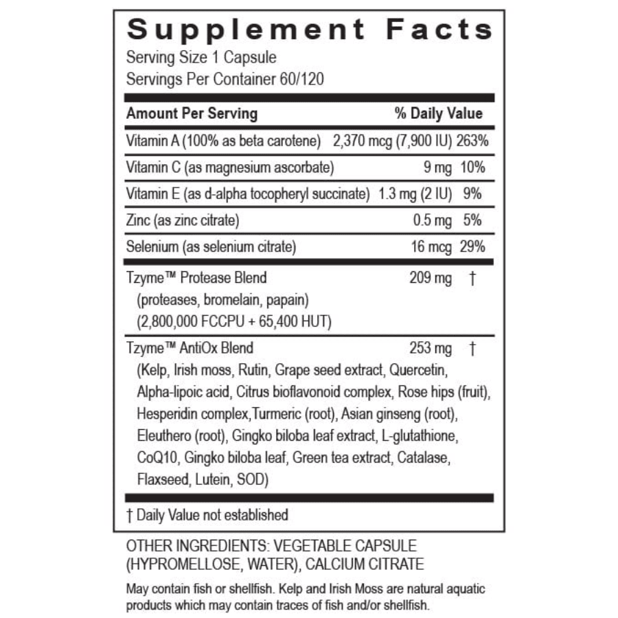Transformation Enzymes Protease IFC Professional Protocol capsules, dietary enzyme supplement in a bottle, 120 capsules.