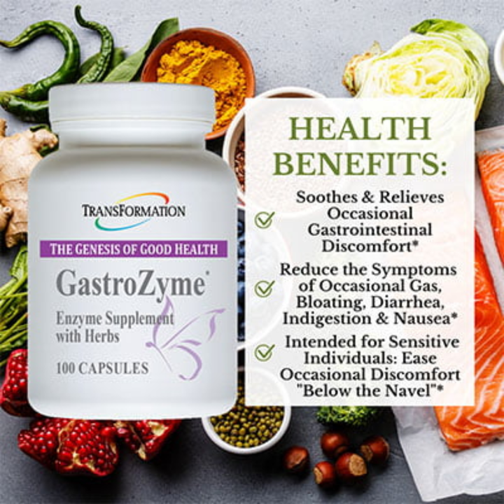 Transformation Enzymes GastroZyme Supports Digestive Health 100 Caps 10071 - POWER FIT SHOP — Powering Preparedness, Health &amp; Home