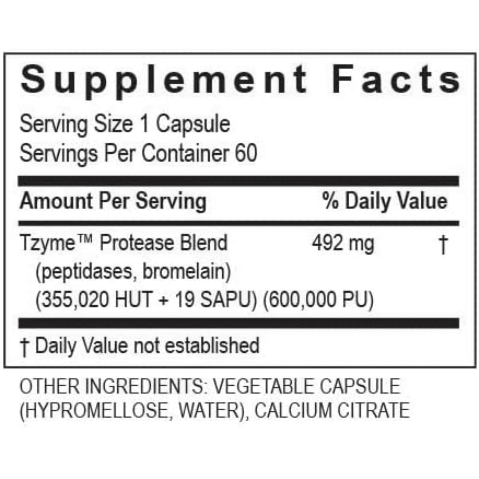 Transformation Enzymes Protease Blend Circulatory Support 60 Capsules 40081 - POWER FIT SHOP — Powering Preparedness, Health & Home