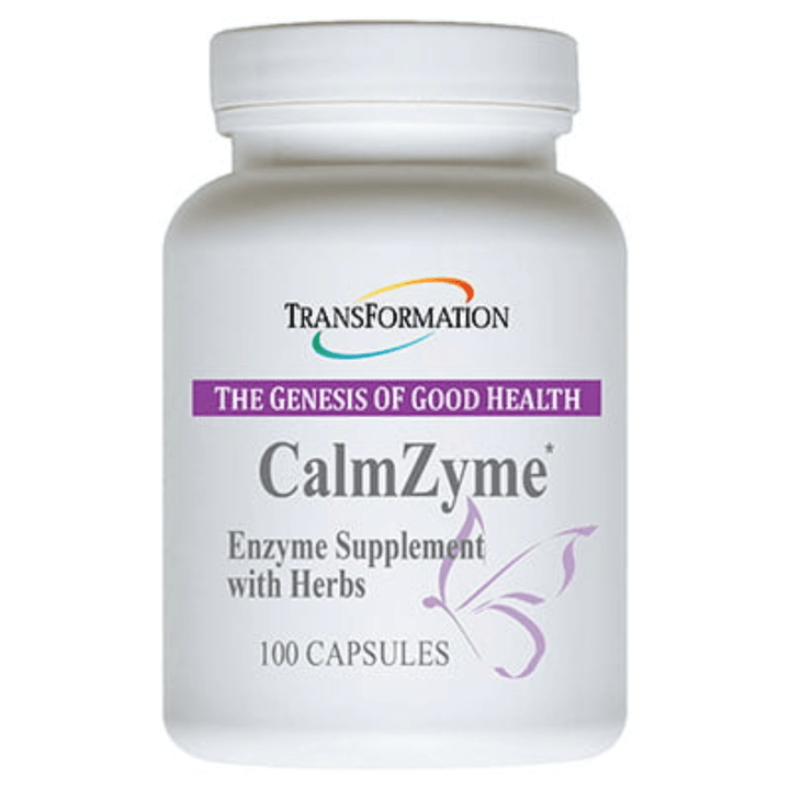 Transformation Enzymes supplement bundle featuring DigestZyme 240, PureZyme 200, Plantadophilus 90, and CalmZyme 100.