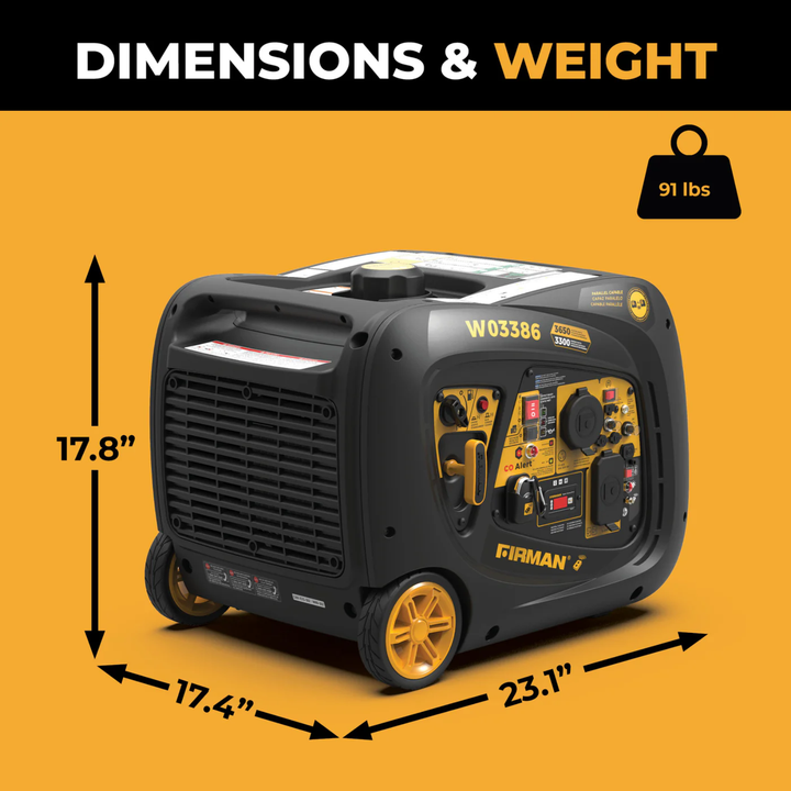 Firman Generators Inverter Portable Generator 4125W Remote Start W03386 - POWER FIT SHOP — Powering Preparedness, Health &amp; Home