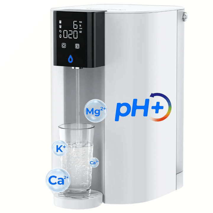 Waterdrop C1SL Alkaline Countertop Reverse Osmosis Water Filter System showing the compact unit with filters and faucet connection.