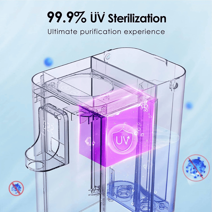 Waterdrop countertop reverse osmosis water filter system with space-saving design, compact and sleek for clean drinking water.