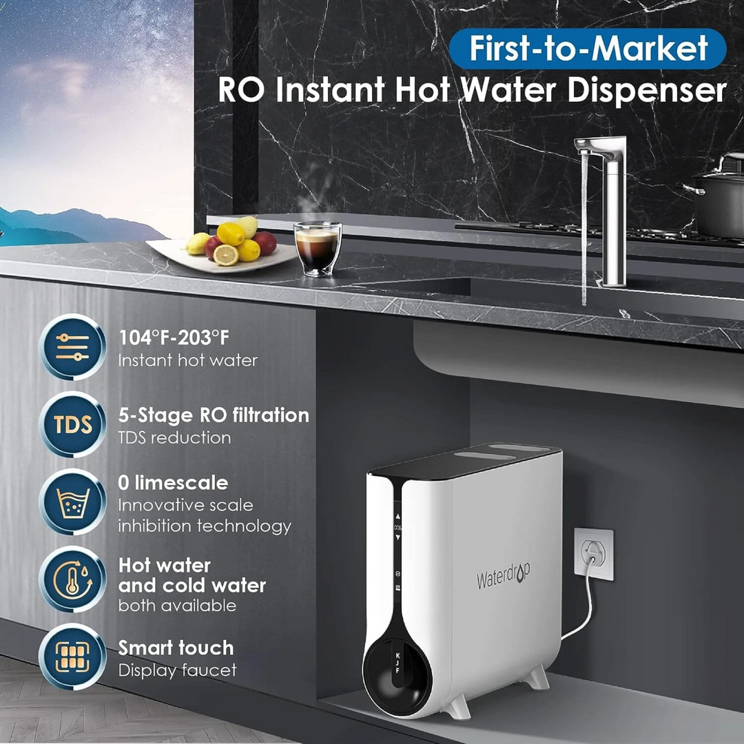 Waterdrop K6 Instant Hot Water Dispenser Reverse Osmosis Tankless System 600 GPD