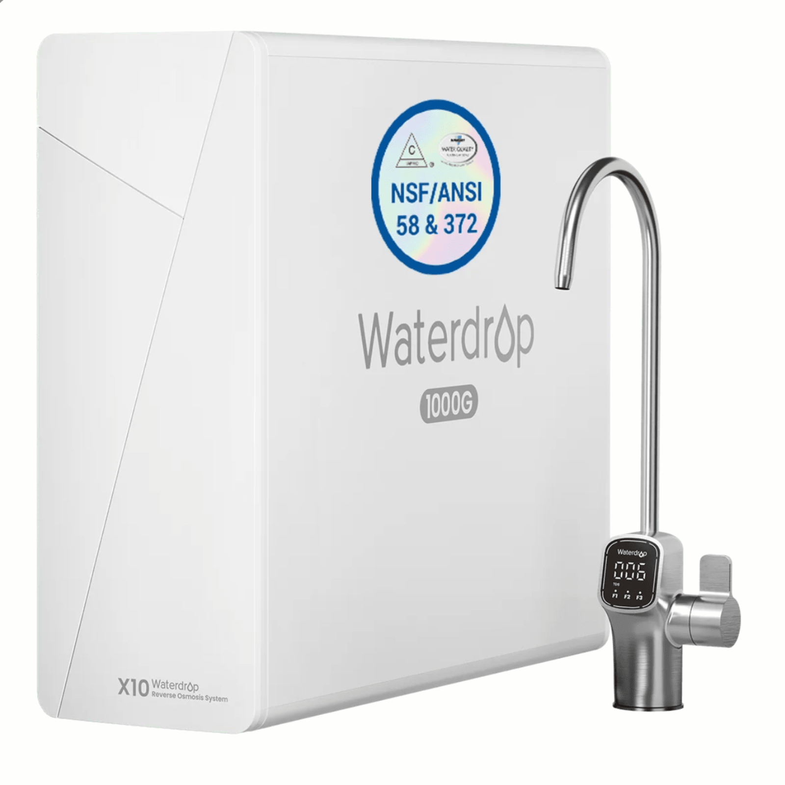 Waterdrop X Series reverse osmosis system flow tankless under-sink filter for clean drinking water.
