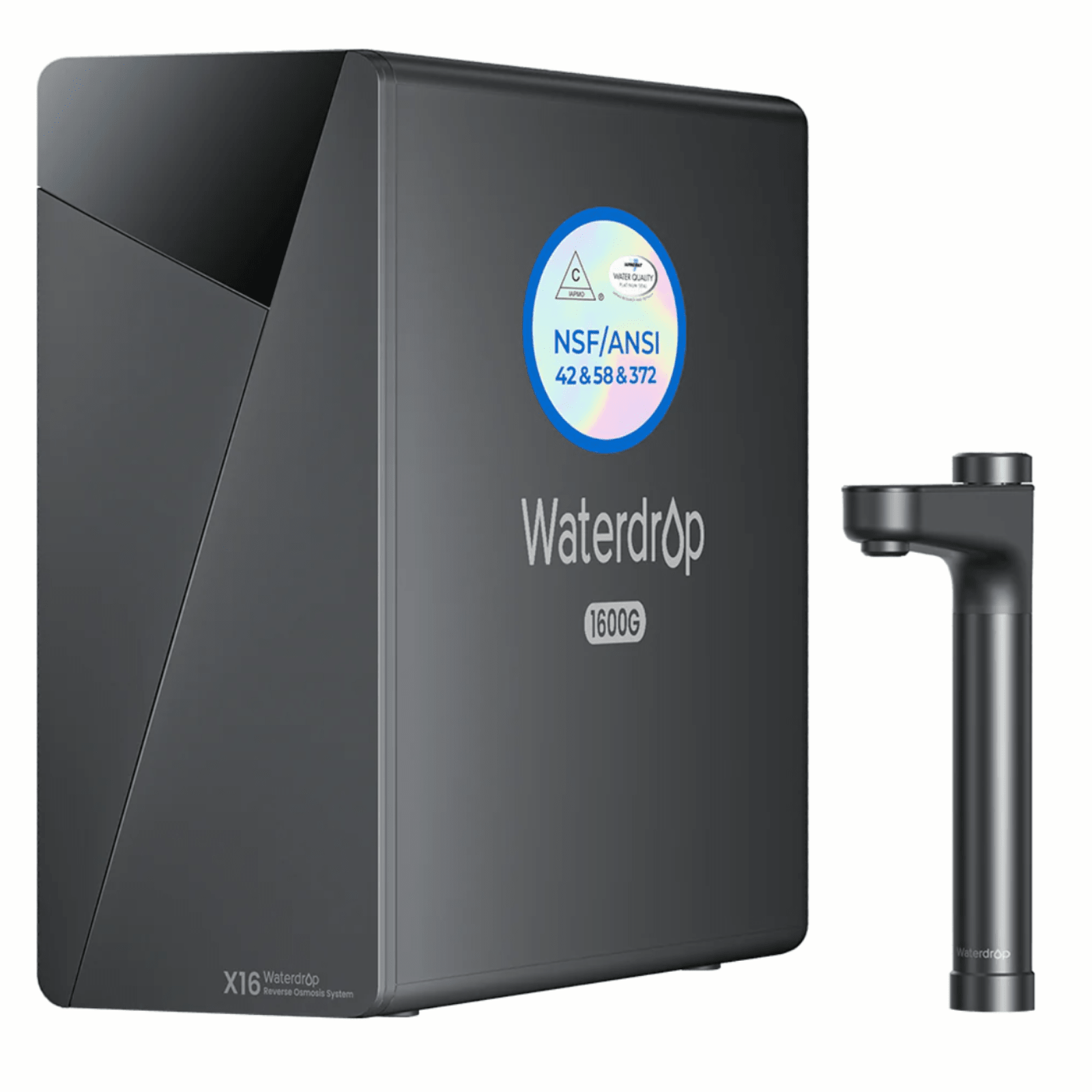 Waterdrop X Series Tankless Undersink Reverse Osmosis System X16, compact water filtration system with high efficiency.