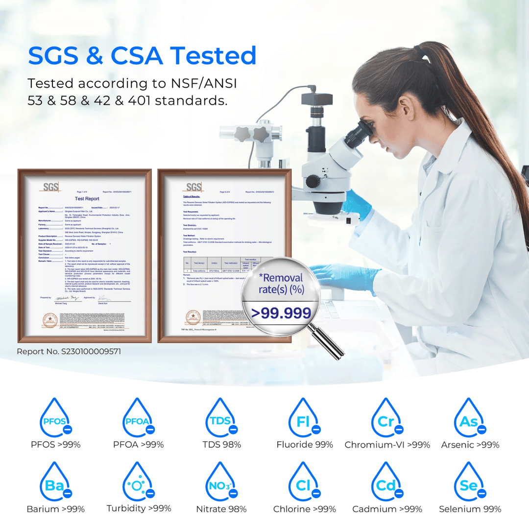 Waterdrop G Series Remineralization RO System G3P800 for home water filtration with reverse osmosis and mineral enhancement.