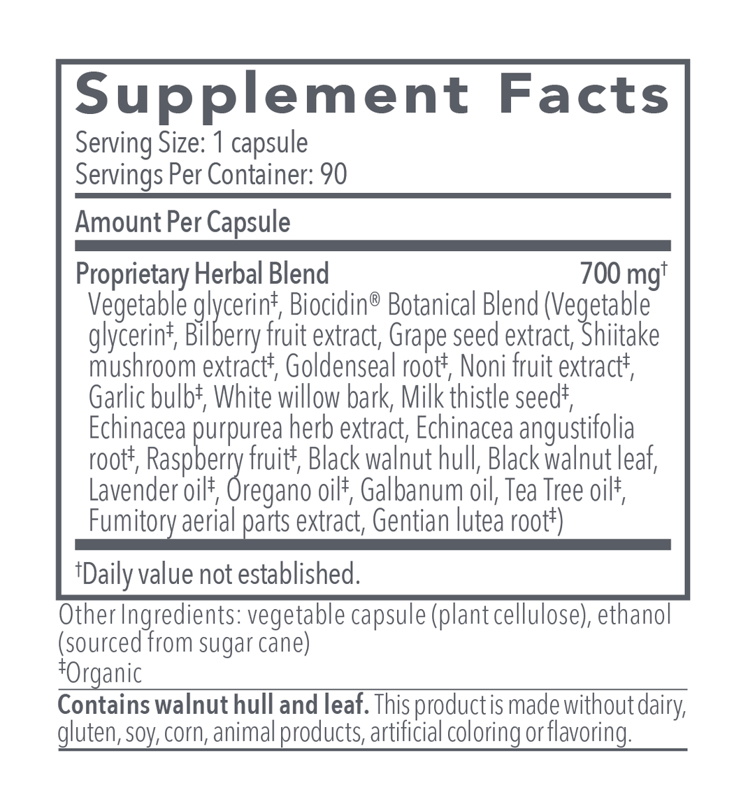 Biocidin Botanical Formulas Biocidin Microbiome Support 90 Capsules - POWER FIT SHOP — Powering Preparedness, Health &amp; Home