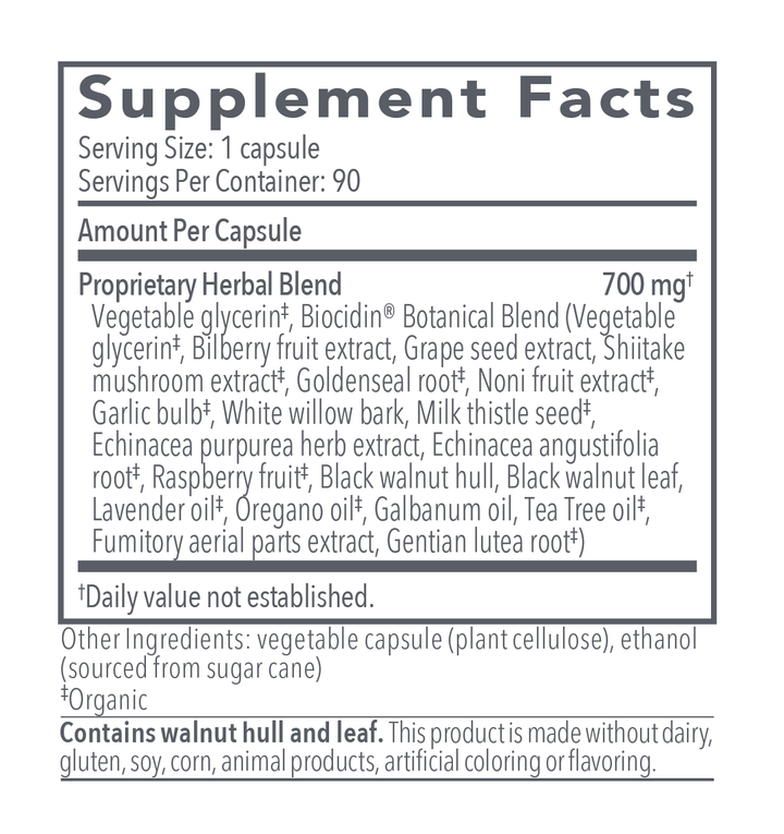 Biocidin Botanical Formulas Biocidin Microbiome Support 90 Capsules - POWER FIT SHOP — Powering Preparedness, Health &amp; Home