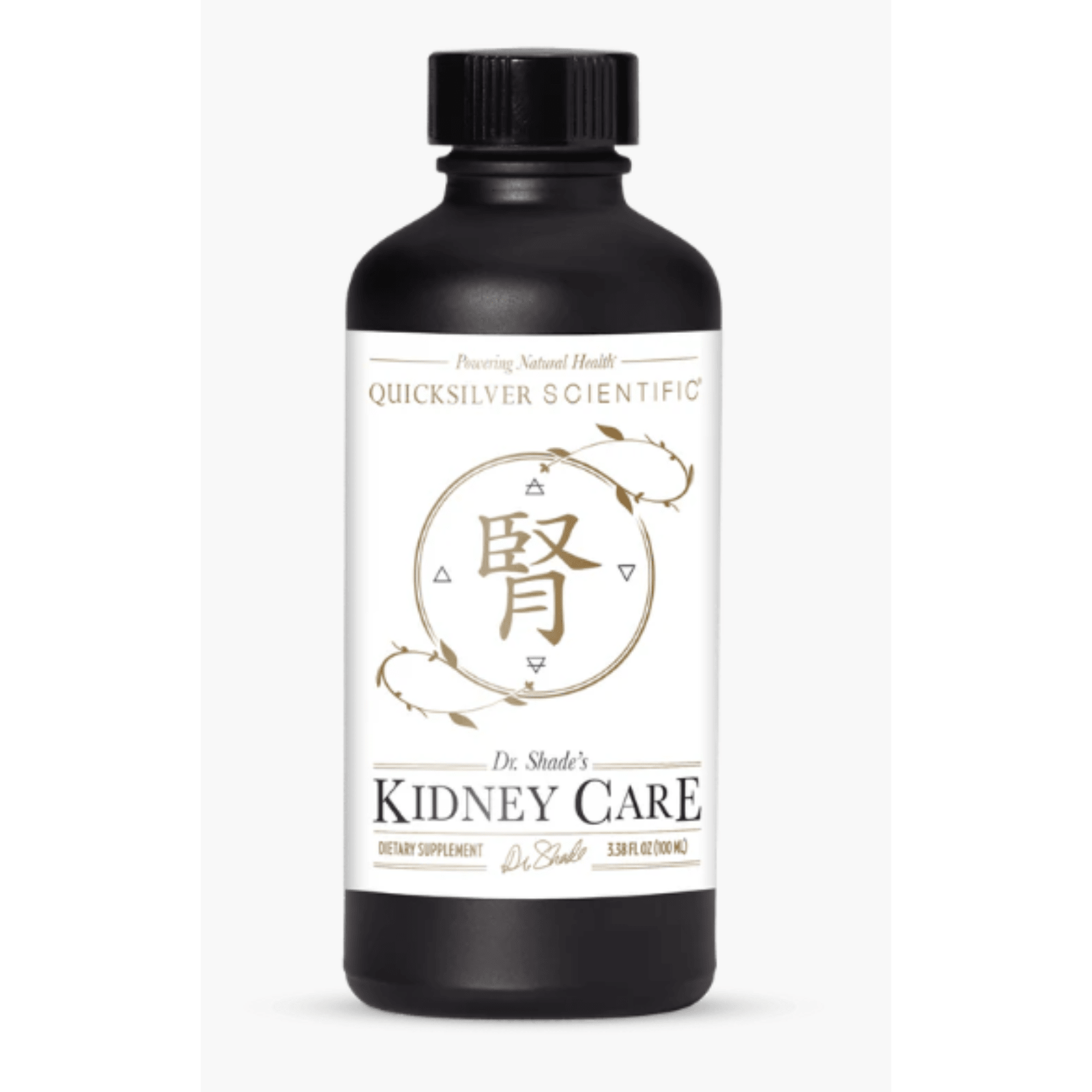 Quicksilver Scientific Kidney Care botanical supplement bottle, 100ml, for kidney and lymph drainage support, WEBMHP brand