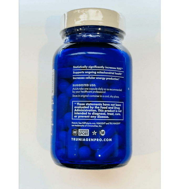 Tru Niagen boosting supplement capsules for cellular energy repair, 300mg, 90 vegetarian capsules by WEBMHP.