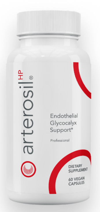 Calroy Arterosil HP dietary supplement bottle with 60 capsules for vascular support and endothelial health.