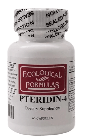 Ecological Formulas Bh4 Pteridin-4 dietary supplement capsules for supporting body energy, shown in a bottle.