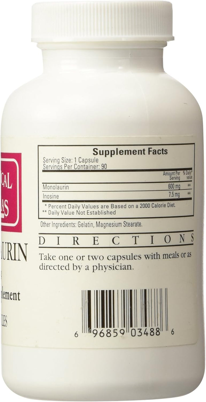 Ecological Formulas Monolaurin 600mg Aids Antimicrobial 90 Capsules - POWER FIT SHOP — Powering Preparedness, Health &amp; Home