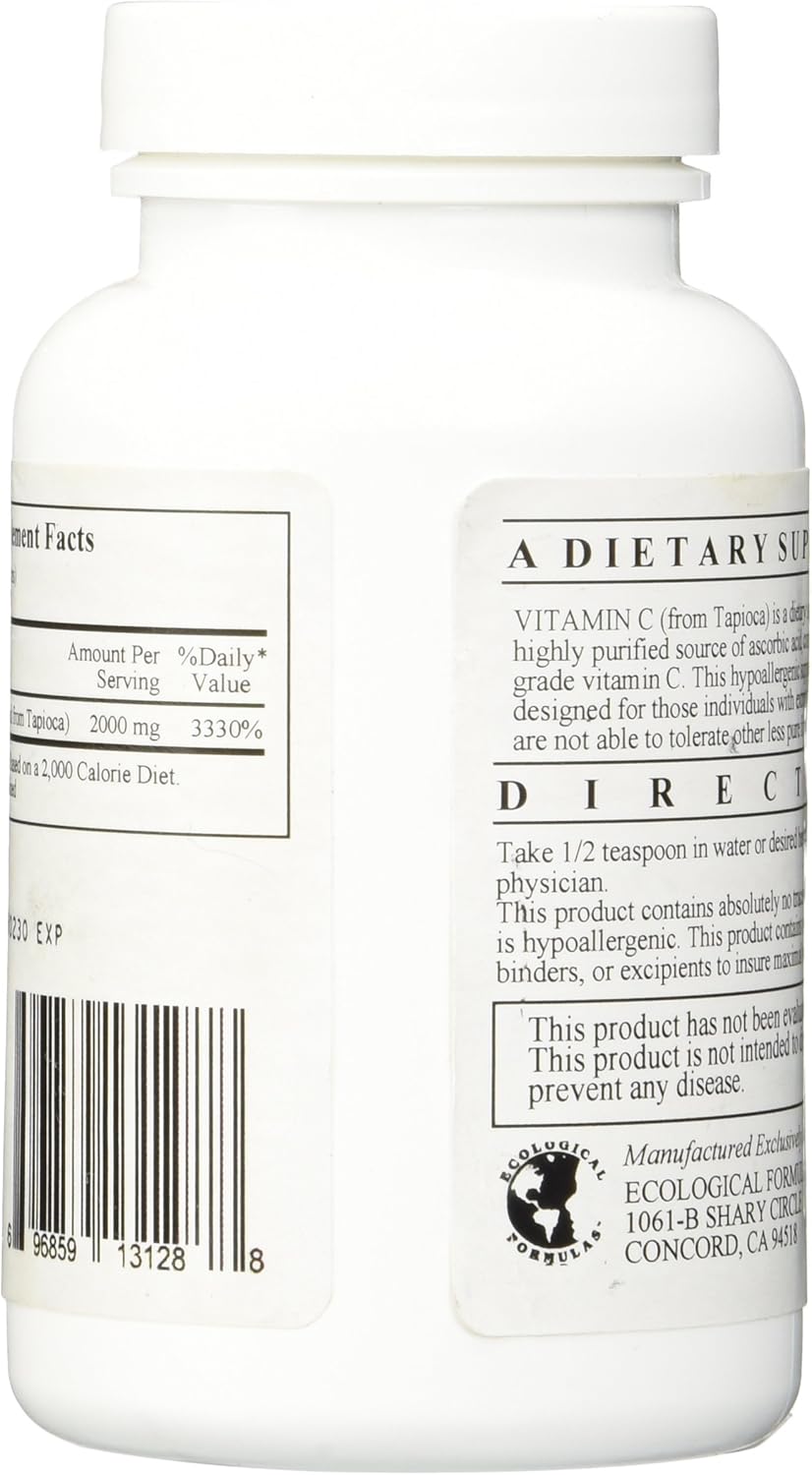 Ecological Formulas Vitamin C From Tapioca Powder 150g Immune Health - POWER FIT SHOP — Powering Preparedness, Health & Home