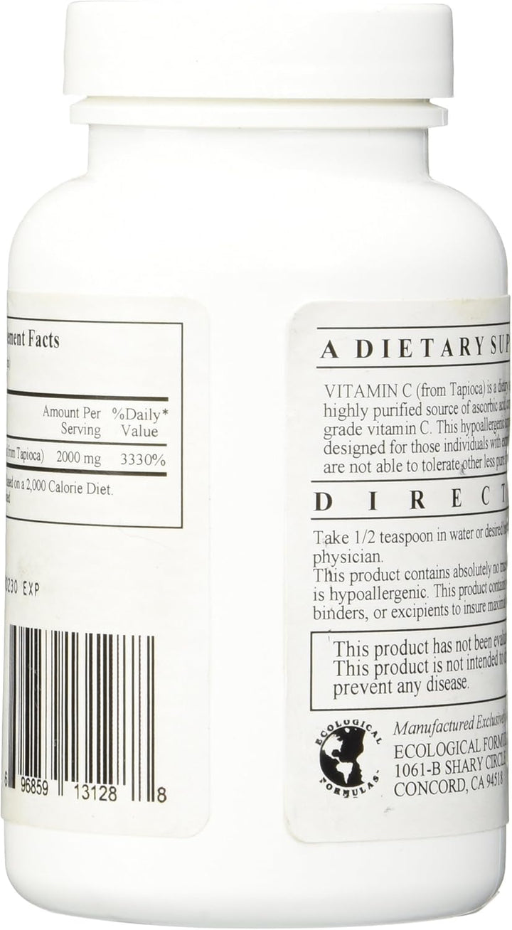 Ecological Formulas Vitamin C From Tapioca Powder 150g Immune Health - POWER FIT SHOP — Powering Preparedness, Health &amp; Home