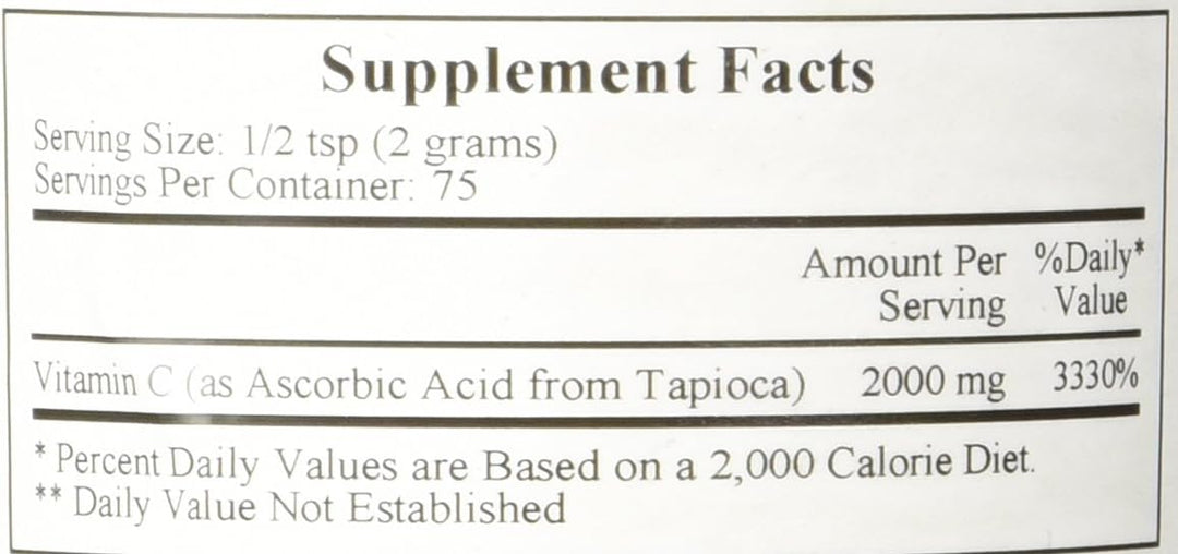 Ecological Formulas Vitamin C From Tapioca Powder 150g Immune Health - POWER FIT SHOP — Powering Preparedness, Health &amp; Home