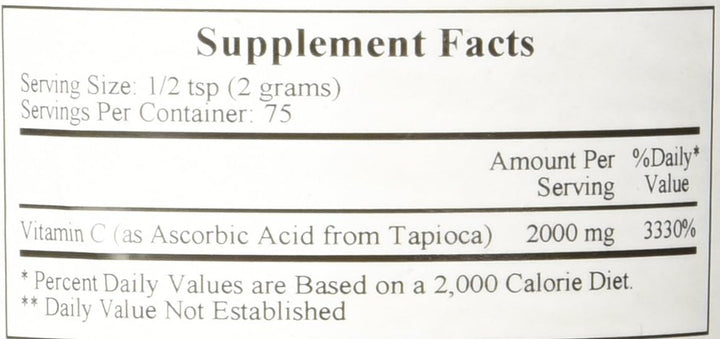Ecological Formulas Vitamin C From Tapioca Powder 150g Immune Health - POWER FIT SHOP — Powering Preparedness, Health &amp; Home