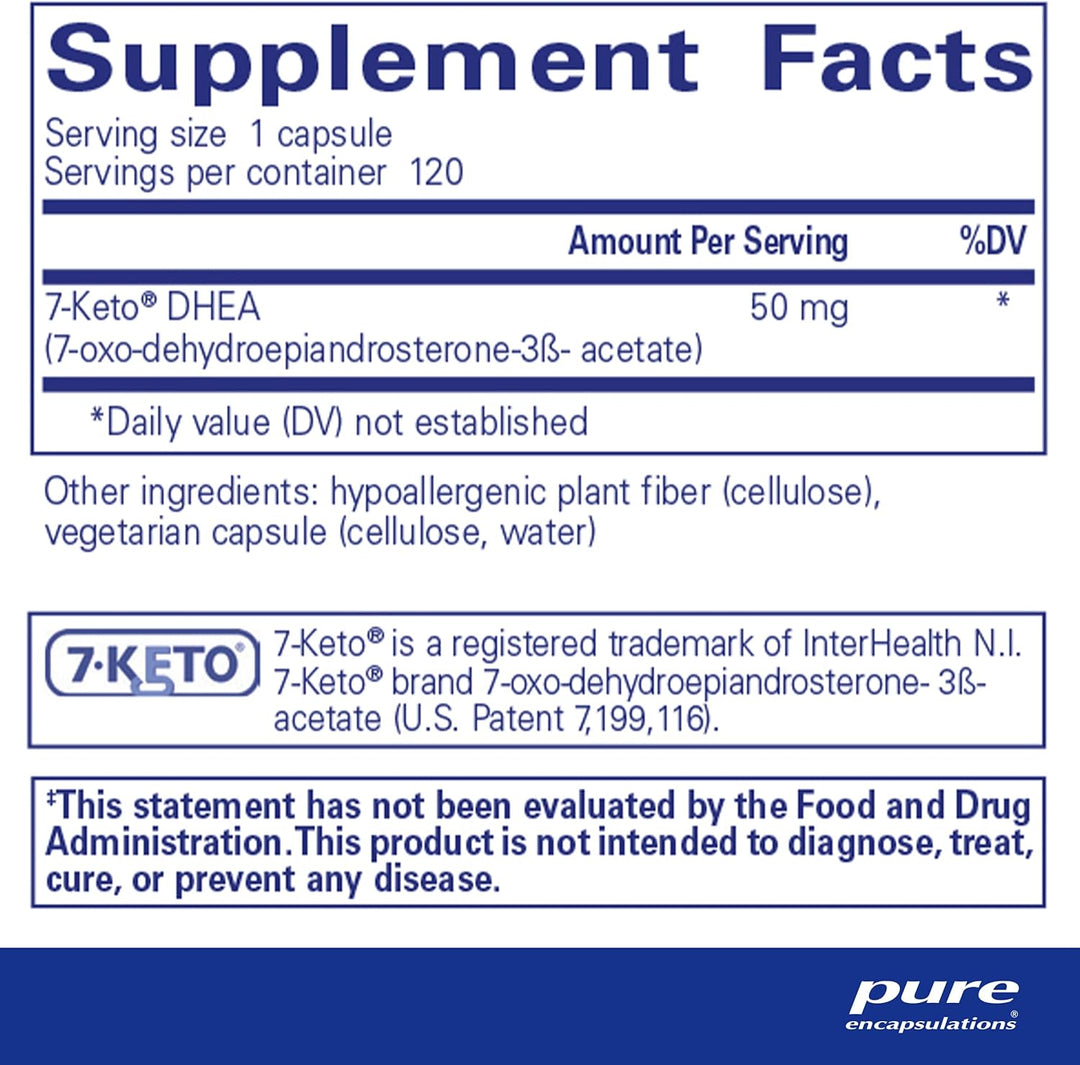 Pure Encapsulations 7 Keto DHEA For Body Composition Metabolism Support 120 Caps - POWER FIT SHOP — Powering Preparedness, Health &amp; Home