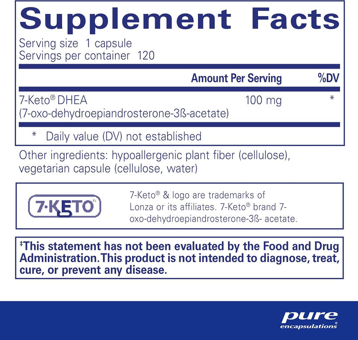 Pure Encapsulations 7 Keto DHEA For Metabolism Body Composition Support 120 Caps - POWER FIT SHOP — Powering Preparedness, Health &amp; Home