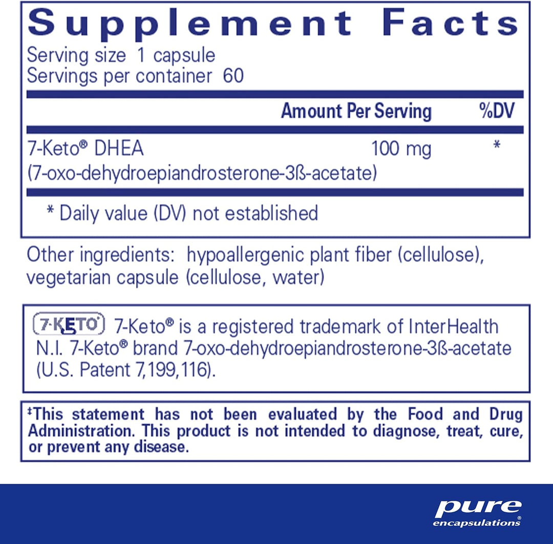 Pure Encapsulations 7 Keto DHEA For Metabolism Body Composition Support 60 Caps - POWER FIT SHOP — Powering Preparedness, Health &amp; Home