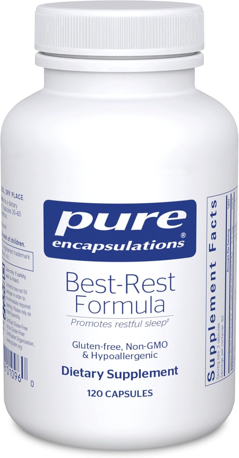 Pure Encapsulations Best Rest Formula Supports Relaxation Sleep 120 Capsules - POWER FIT SHOP — Powering Preparedness, Health & Home
