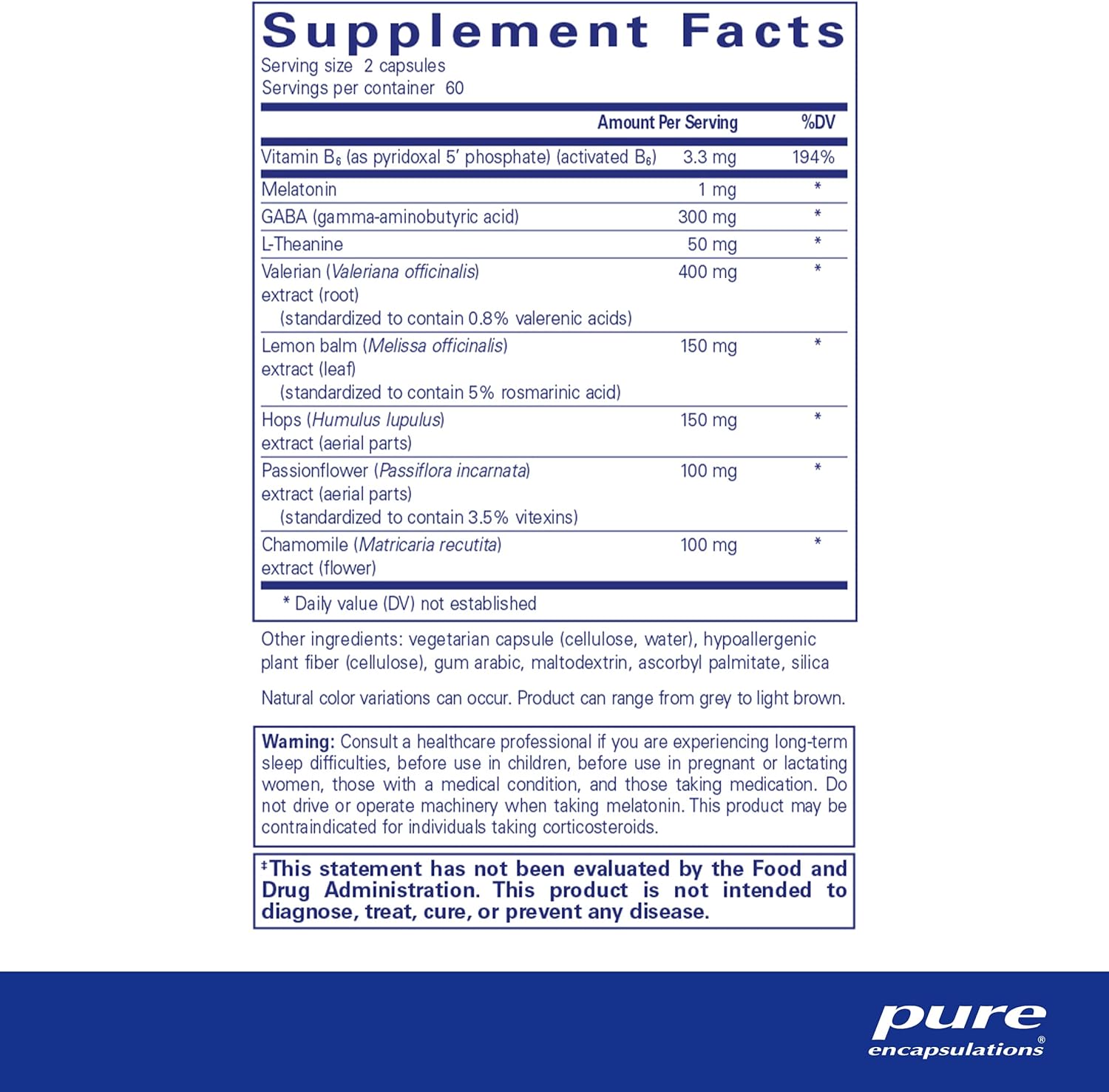 Pure Encapsulations Best Rest Formula Supports Relaxation Sleep 120 Capsules - POWER FIT SHOP — Powering Preparedness, Health & Home