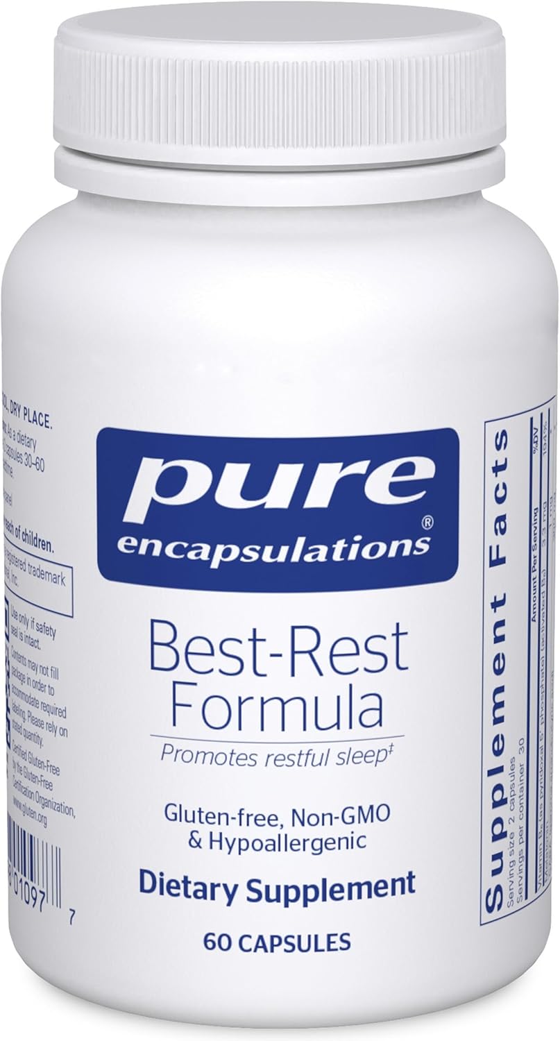 Pure Encapsulations Best Rest Formula Supports Relaxation Sleep 60 Capsules - POWER FIT SHOP — Powering Preparedness, Health &amp; Home