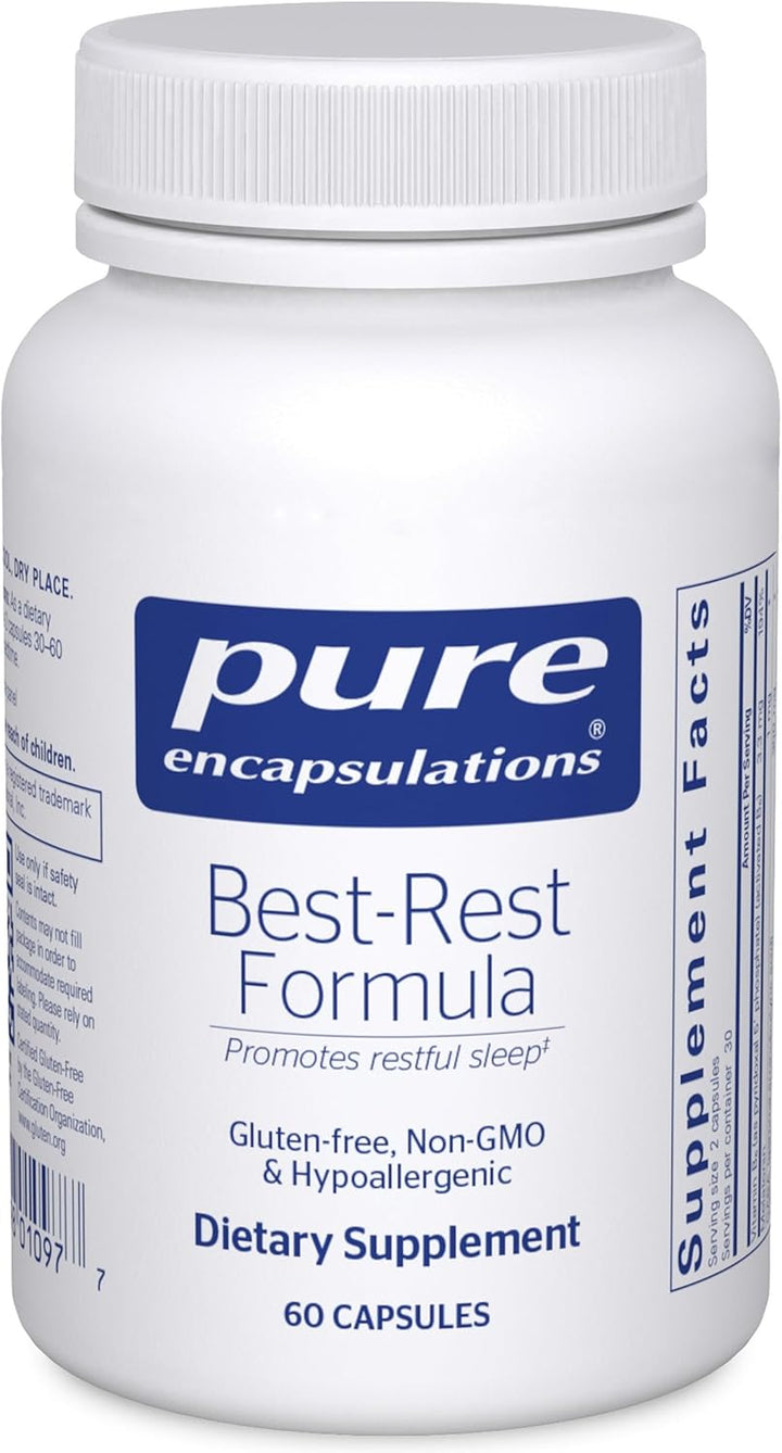 Pure Encapsulations Best Rest Formula Supports Relaxation Sleep 60 Capsules - POWER FIT SHOP — Powering Preparedness, Health &amp; Home