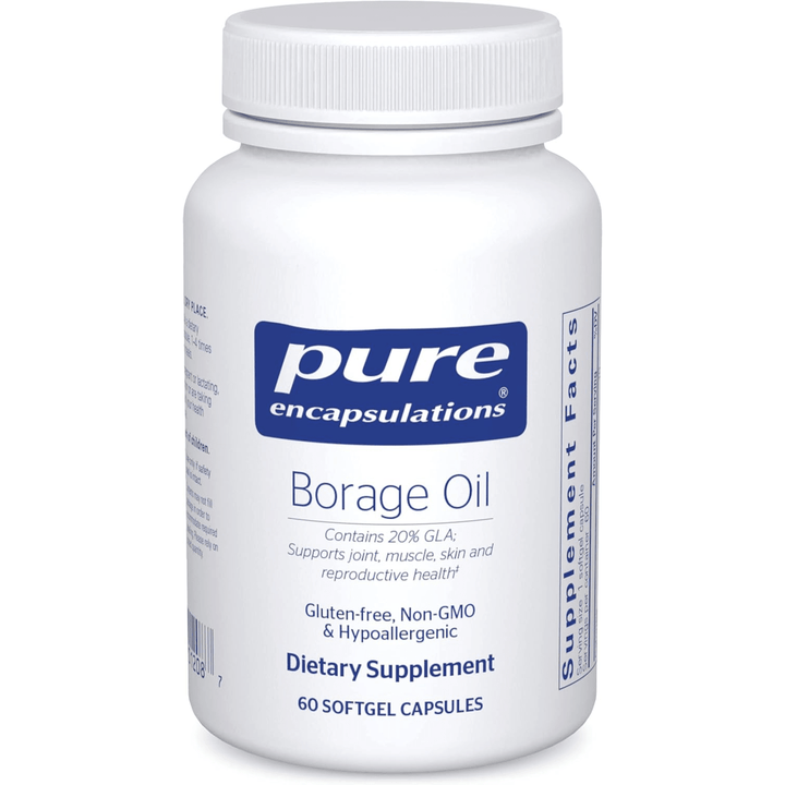 Pure Encapsulations Borage Oil Softgels Supports Skin and Joint Function 60 Caps - POWER FIT SHOP — Powering Preparedness, Health &amp; Home