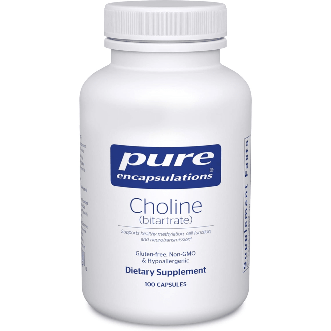 Pure Encapsulations Choline Bitartrate Supports Brain Health 100 Capsules - POWER FIT SHOP — Powering Preparedness, Health &amp; Home