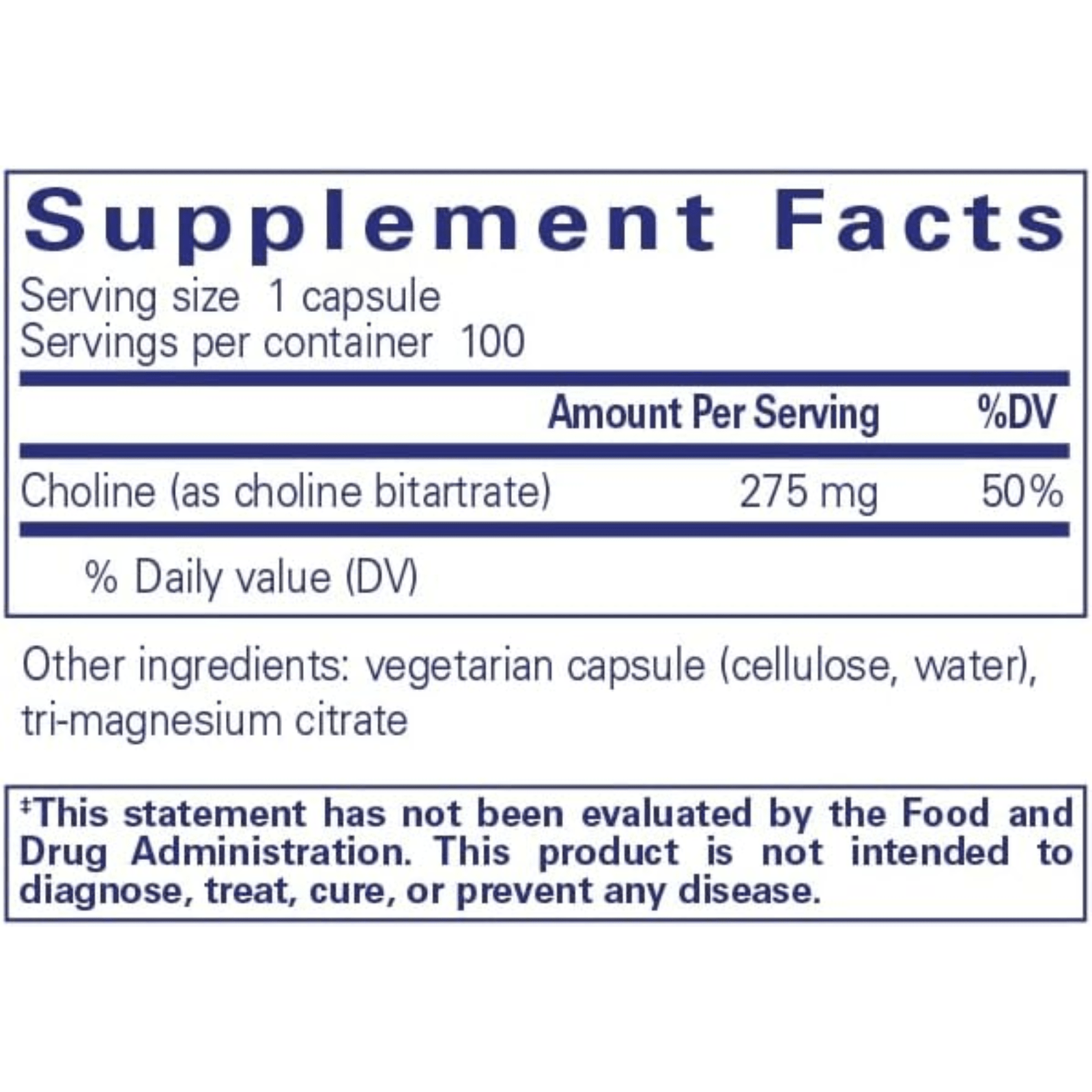 Pure Encapsulations Choline Bitartrate Supports Brain Health 100 Capsules - POWER FIT SHOP — Powering Preparedness, Health & Home
