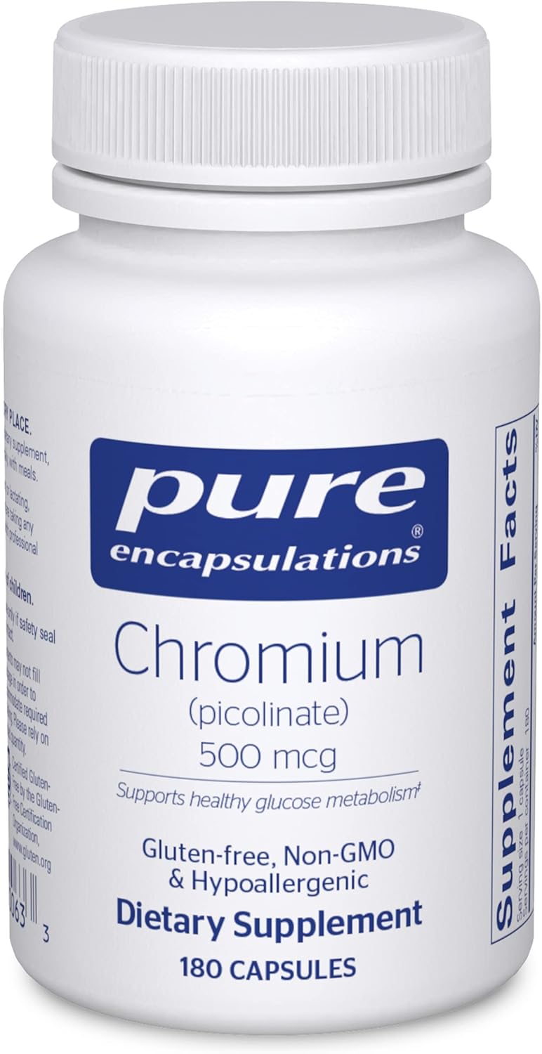 Pure Encapsulations Chromium for Lipid Carbohydrate Metabolism Support 180 Caps - POWER FIT SHOP — Powering Preparedness, Health &amp; Home
