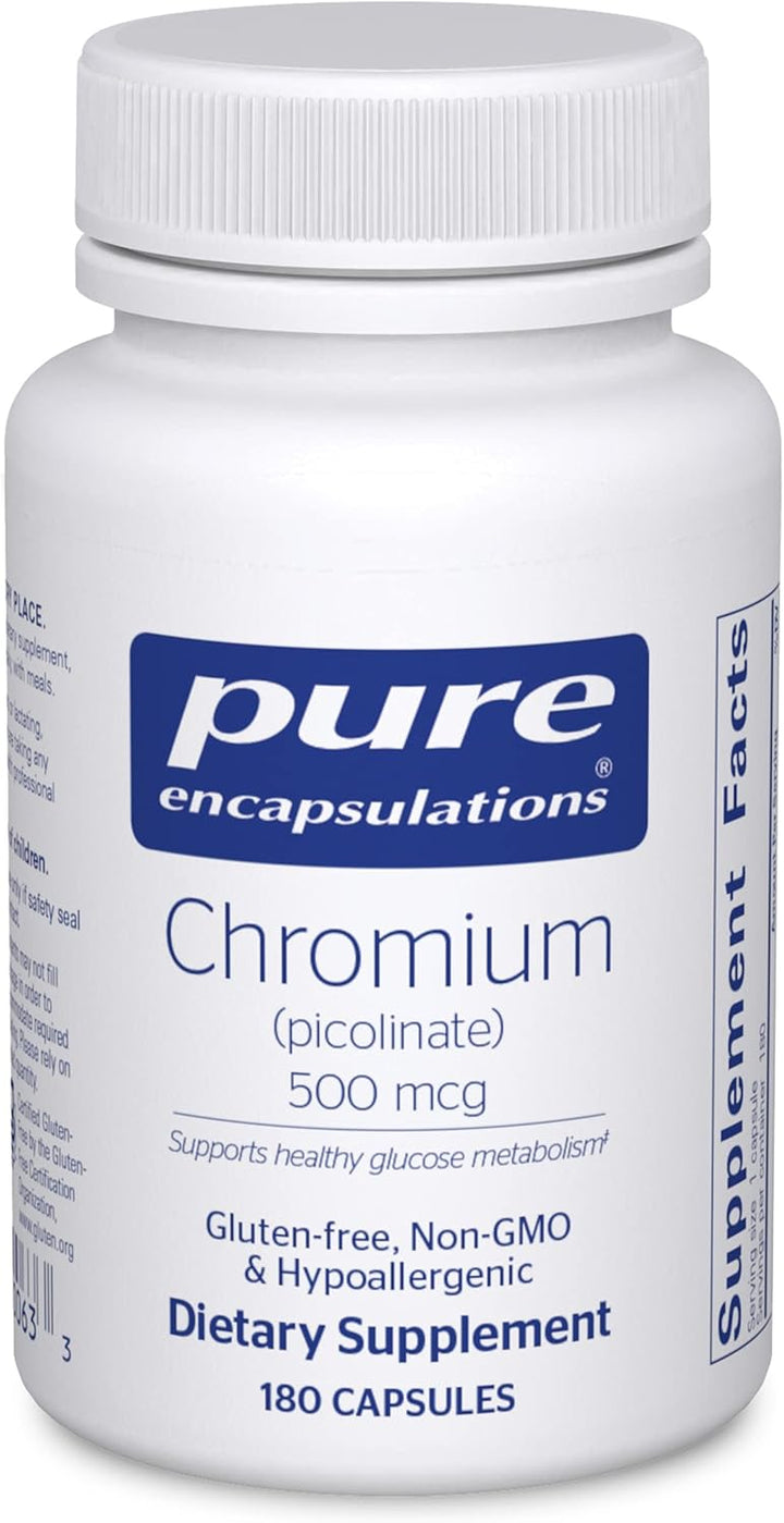Pure Encapsulations Chromium for Lipid Carbohydrate Metabolism Support 180 Caps - POWER FIT SHOP — Powering Preparedness, Health &amp; Home