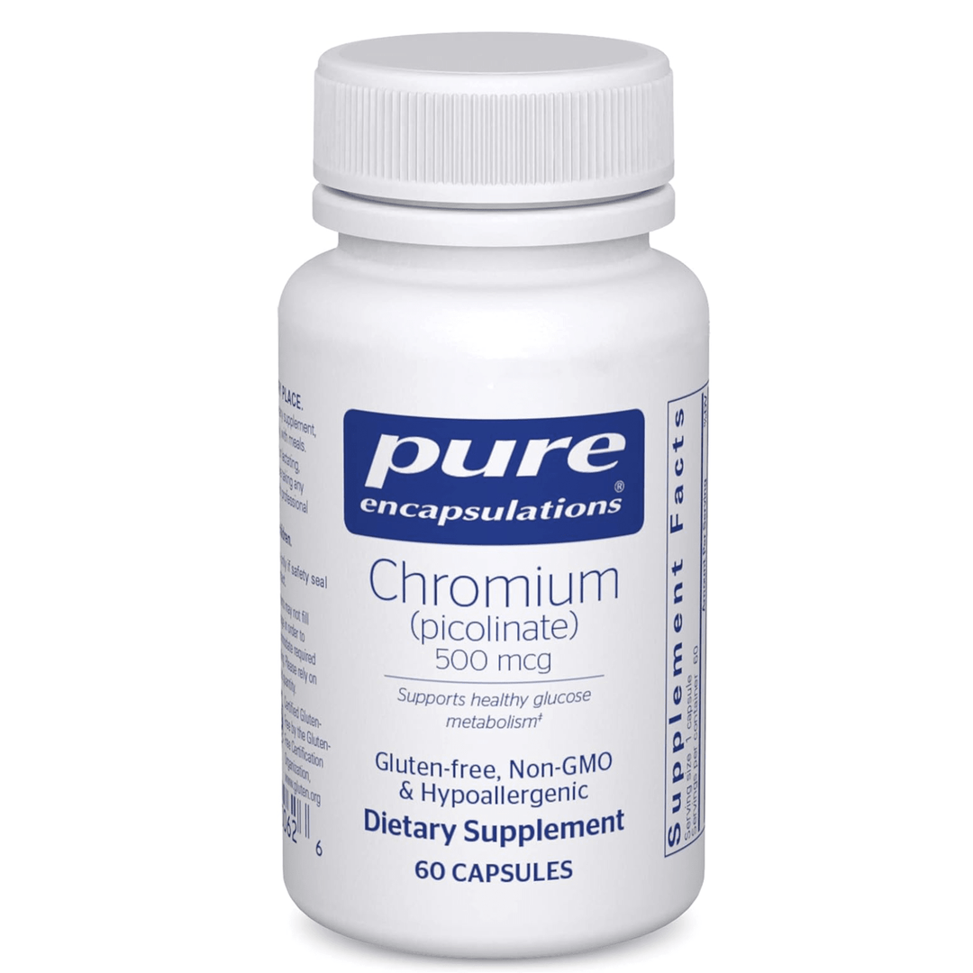 Pure Encapsulations Chromium Picolinate 500mcg Lipid and Carb Metabolism 60 Caps - POWER FIT SHOP — Powering Preparedness, Health &amp; Home