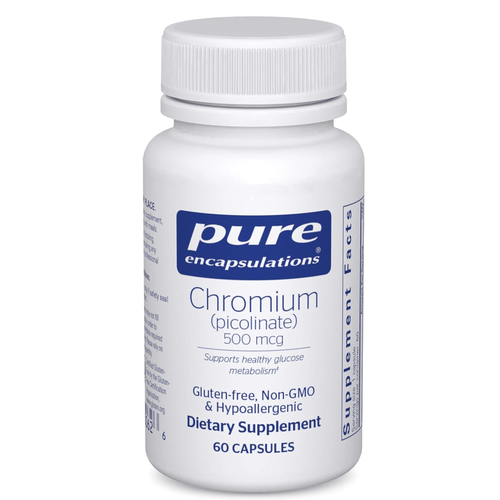 Pure Encapsulations Chromium Picolinate 500mcg Lipid and Carb Metabolism 60 Caps - POWER FIT SHOP — Powering Preparedness, Health & Home